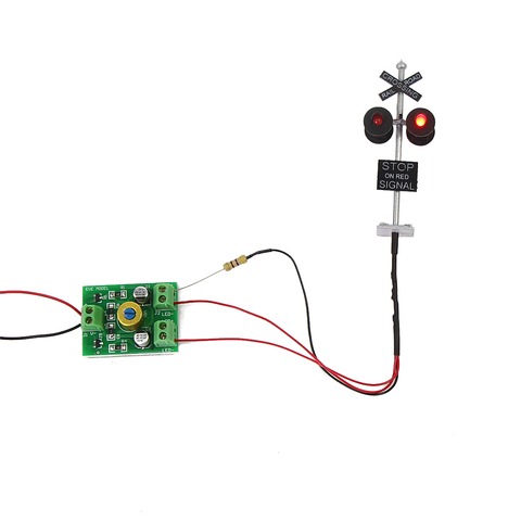 JTD87RP – 1 jeu de signaux de croisement de chemin de fer à échelle HO, modèle de tête LED, clignotant de circulation et Circuit imprimé ► Photo 1/6