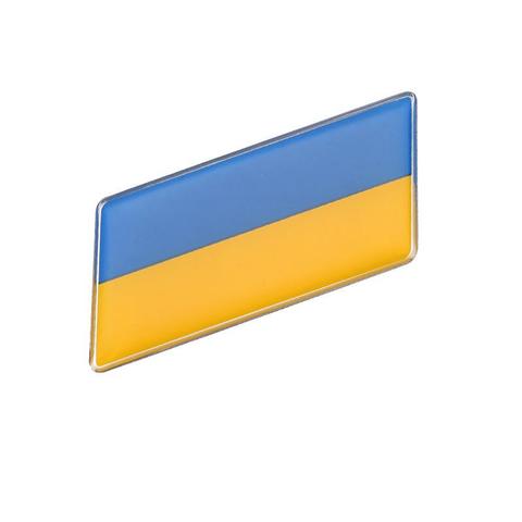 Drapeaux d'emblème National d'ukraine, autocollants de voiture rectangulaires de style 63x30mm ► Photo 1/1