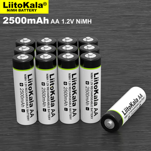 1-24 pièces Liitokala 1.2V AA 2500mAh Ni-MH batterie Rechargeable pour pistolet de température télécommande souris jouet Batteries ► Photo 1/4