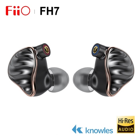 FIIO FH7 Nouveau Phare 5 Pilote Hybride (4 Knowles BA + 13.6mm Dynamique) AUDIO HIFI écouteurs Intra-auriculaires IEM avec MMCX Détachable Câble ► Photo 1/6