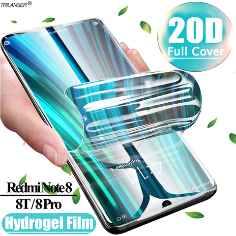 Film Hydrogel 20D à couverture complète pour Xiaomi 8 Pro redmi Note 8T Pro screen protector xiaomi redmi note 8 t protecteur d'écran pour redmi-note-8-t mi note8 pro Film en verre souple xiaomi note 8 glass ► Photo 1/6