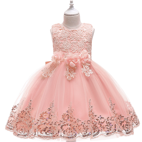 Robe princesse d'été en dentelle pour filles | Vêtements Tutu personnalisés, motif Floral, pour fêtes anniversaires ► Photo 1/6