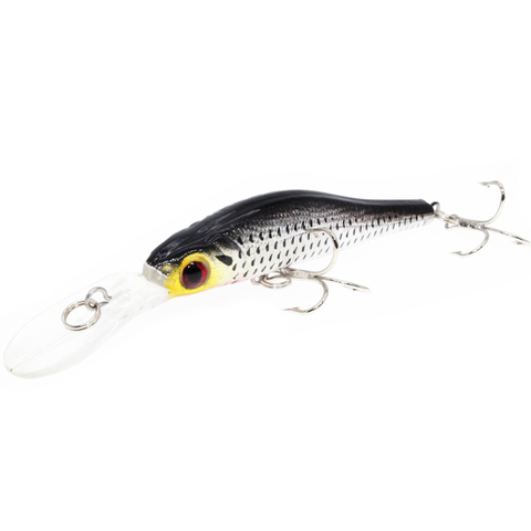 Leurre méné rigide coulant wobbler Jerkbait, appât artificiel idéal pour la pêche au bar, à la manivelle, en eau salée douce, 8 couleurs, 9.5cm, 6.7g ► Photo 1/6