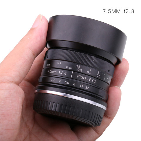 Risesprie – lentille fixe manuelle F7.5mm f2.8 fisheye 180 APS-C, pour Canon EOS-M, monture E, monture Fuji FX, offre spéciale ► Photo 1/6