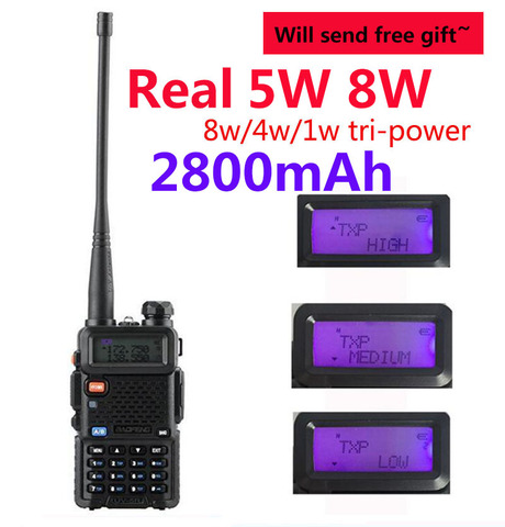 Baofeng – talkie-walkie portable uv5r uv 5r + 2022 mah uv 5r baofeng 8w midland 10 km 5 km, walkie-walkie taki vhf uhf west ham cb radio 2800 ► Photo 1/6