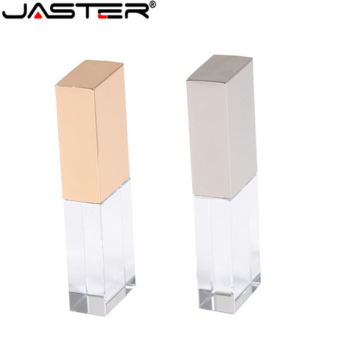 JASTER – clé USB 2.0 de Style cristal à la mode, support à mémoire de 4GB 16GB 32GB 64GB, cadeau, Logo gratuit de plus de 10 pièces ► Photo 1/6