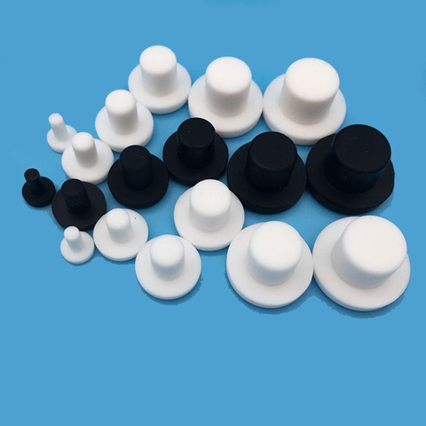 10 pièces 3-14mm Silicone caoutchouc mâle trou bouchons T Type bouchon bouchon rond fin espace masquage ► Photo 1/4