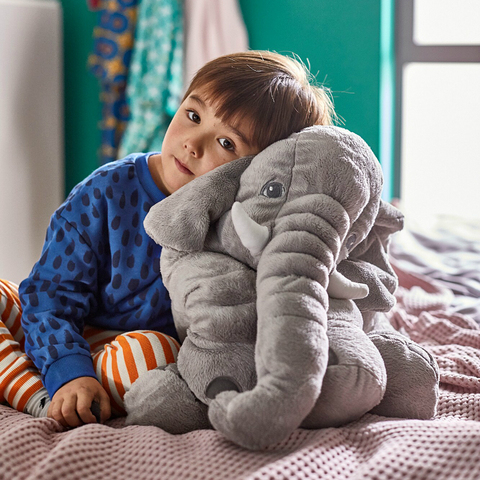 Oreiller géant en forme d'éléphant, livraison directe VIP, en peluche, Animal en peluche, jouets pour bébé, oreiller de couchage pour bébé, poupées, cadeau d'anniversaire pour enfants ► Photo 1/6