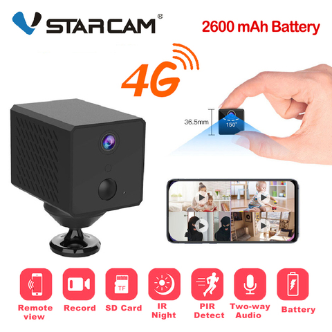 Vstarcam – Mini caméra de Surveillance IP Wifi 4G 1080P (CB72), dispositif de sécurité sans fil, avec batterie 2600mAh, système infrarouge et Surveillance nocturne ► Photo 1/6