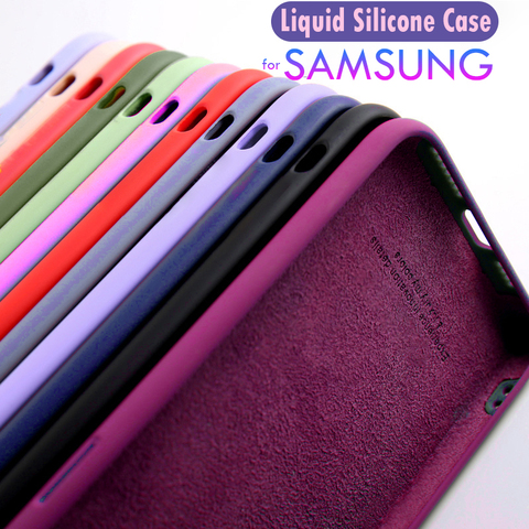 Liquide Étui En Silicone Pour Samsung Galaxy M31S M21 M31 M51 M11 A12 A42 S20 Plus S21 Ultra S20 FE S20FE ► Photo 1/6