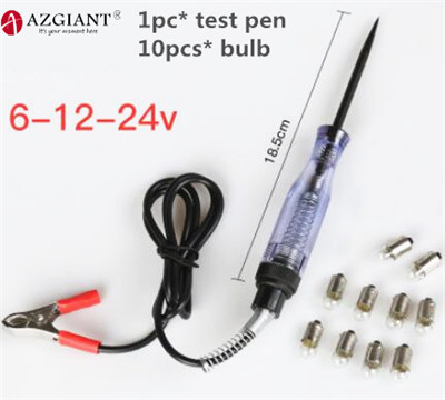 Stylo d'essai multifonctionnel de circuit automobile 6V 12V 24V outil de réparation de ligne d'électricien test de tension de lampe de voiture ► Photo 1/6