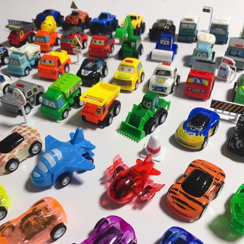 Nouveau Classique Garçon Fille Camion Véhicule avion Moto Enfants Enfant Jouet Mini Petit Pull Back Voiture jouets en plastique coloré de voiture jouet ► Photo 1/2