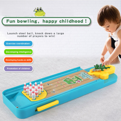 Jeu de Bowling de bureau pour enfants, Mini amusant, Table Interactive parents-enfants, jouets de Sport pour fête, idée cadeau Montessori ► Photo 1/6