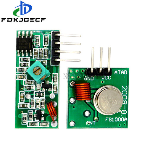 Kit émetteur et récepteur sans fil RF 5V cc, 315/433Mhz, pour Arduino Raspberry Pi /ARM/MCU WL, à monter soi-même ► Photo 1/2