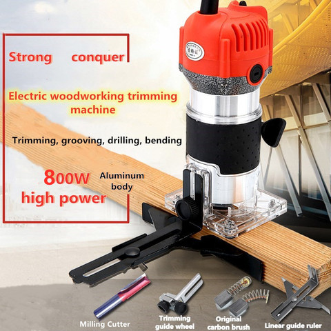 Tondeuse électrique pour le travail du bois, 800W, 30000 RPM, Machine à découper le bois, découpage, avec fraise ► Photo 1/5