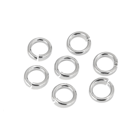 Bague ouverte en acier inoxydable, 200 pièces, 3.5mm, 4mm, 5mm, 6mm, 7mm, 8mm, 9mm, pour fabrication de bijoux, Accessoires, réalisation de bague, DIY ► Photo 1/5