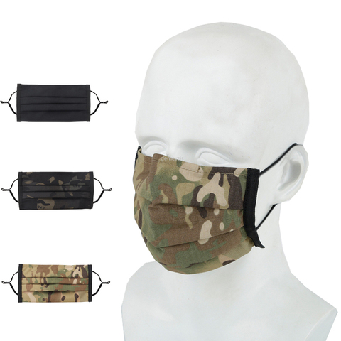 Demi-masque tactique militaire Multicam, masque de chasse Anti-poussière, lavable, cyclisme, sport, jetable ► Photo 1/6