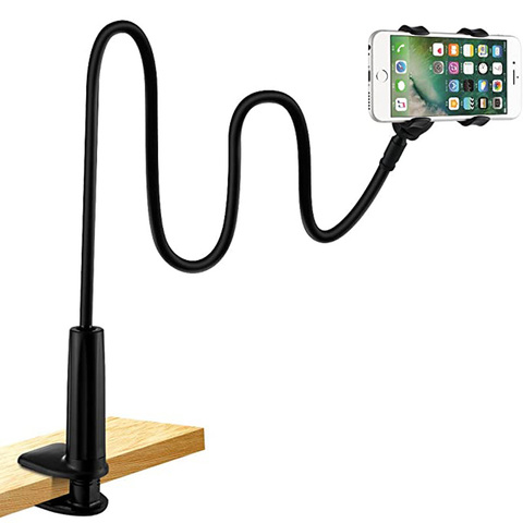 Support de téléphone universel pince de lit paresseux Flexible col de cygne pince bras longs support pour iPhone 8/7/6s lit bureau support de téléphone portable ► Photo 1/6