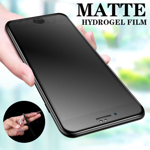 Protecteur d'écran en Silicone TPU 9D, Film Hydrogel mat, pas du verre, pour apple iPhone 11 12 Pro XS Max XR X 7 8 Plus ► Photo 1/6