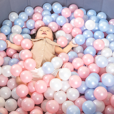 Lot de 50/100 balles écologiques colorées, en plastique souple, pour piscine d'eau, jouets d'extérieur pour enfants et bébés ► Photo 1/6