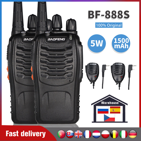 2 pièces Baofeng bf-888s talkie-walkie 6KM Radio bidirectionnelle Portable bf888S UHF 400-470MHz jambon Portable CB Radio 888S FM émetteur-récepteur ► Photo 1/6