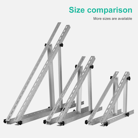 Support réglable de supports de bâti d'inclinaison de panneau solaire d'angle de ECO-WORTHY au panneau solaire de 100 watts pour n'importe quel toit de Surface plane, RV, bateau ► Photo 1/6