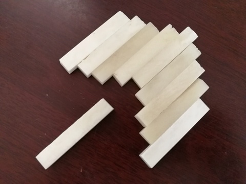 Nouveau 10 pièces non blanchi blanc écrou pour guitare 55x6x10mm luthier bricolage pont de selle ► Photo 1/6