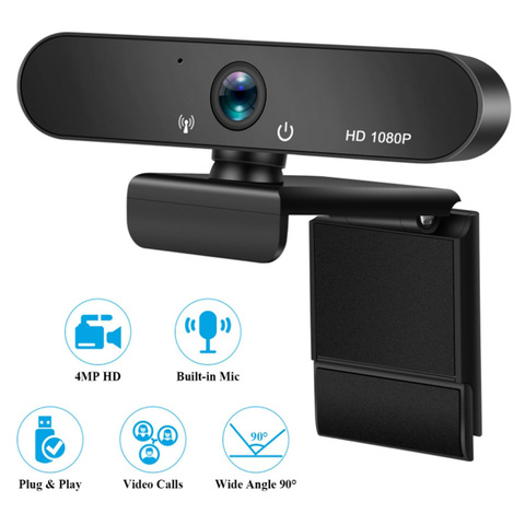 Webcam 1080P web caméra avec microphone Web USB caméra Full HD 1080P Cam webcam pour PC ordinateur en direct vidéo appelant travail ► Photo 1/6