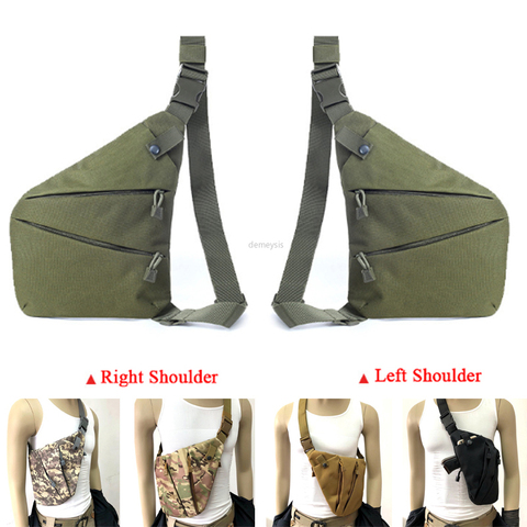 Tactique stockage pistolet étui sacs à bandoulière Sports de plein air hommes chasse bandoulière pistolet sac Anti-vol pistolet sacs pour téléphone sac à main ► Photo 1/6