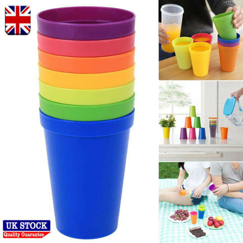 Ensemble de gobelets colorés arc-en-ciel, 7 pièces, gobelets en plastique, portables pour voyage, pique-nique, Barbecue, Camping, Festival, anniversaire, thé ► Photo 1/6