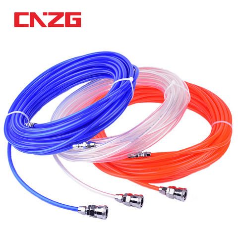 8x5mm haute pression Flexible tuyau d'air compresseur Tube droit tuyau ceinture rouge bleu pneumatique 5 mètres 10M 15M 20M ► Photo 1/6