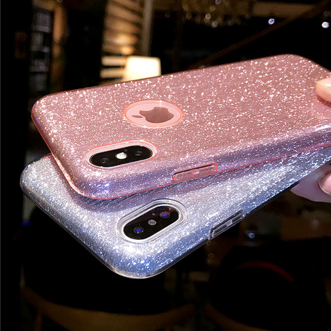 NJIEER paillettes étui pour iphone X 11 Pro XS MAX XR brillant brillant brillant couverture pour iphone 7 8 6 6S Plus mignon filles femmes coque de téléphone ► Photo 1/6