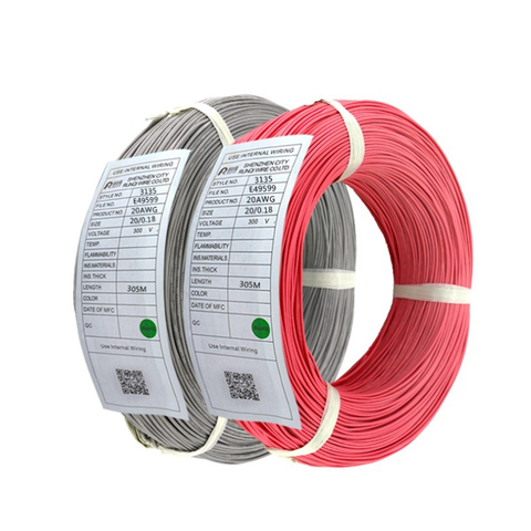 Fil électronique solide en cuivre pour éclairage, caoutchouc de Silicone à haute température, 20 AWG-UL3135 Awg20 ► Photo 1/4