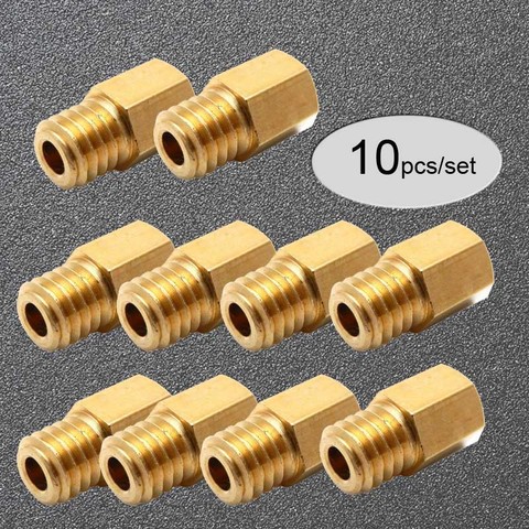 10 pièces/ensemble Type hexagonal Jets principaux 5.2x0.75mm filetage 6mm tête pour MIKUNI carburateur VM/TM/TMX RX100 AX100 TM24 27 28 buse d'injecteur ► Photo 1/6