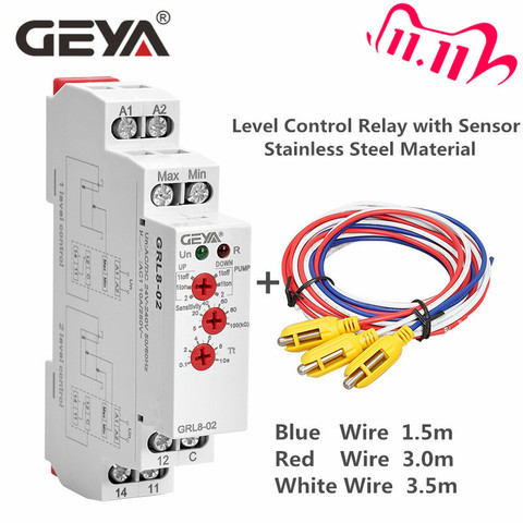 GEYA – contrôleur de niveau de liquide GRL8, relais électronique de contrôle de niveau de liquide 10A AC/DC24V-240V, livraison gratuite ► Photo 1/6