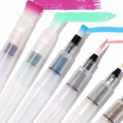 6 pièces/ensemble Transparent eau du robinet aquarelle hydrosoluble couleur stylo nylon aquarelle couleur dessin Art approvisionnement fournitures peinture ► Photo 1/6