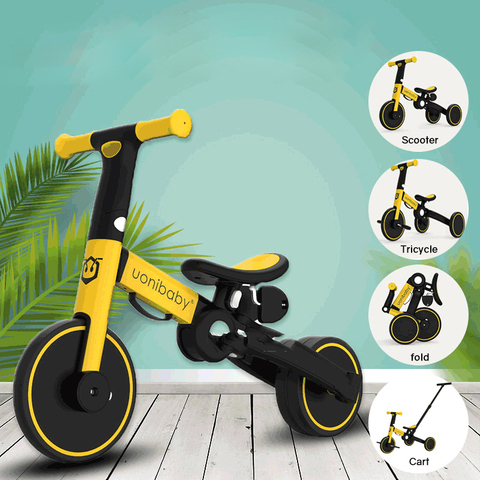 LazyChild Hot 5-en-1 infantile Trike pliable bébé Balance vélo multi-fonction enfant Kick Scooter enfant poussette cadeau pour 1-6 ans ► Photo 1/1