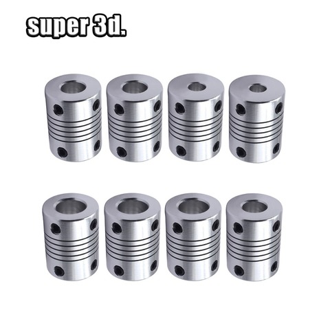 Moteur pas à pas pour imprimante 3D, lot de 5 pièces, coupleur d'arbres à mâchoires, 5x 5/5x 6/5x 8/5x1 0/6.35x8/8x8/10x10mm, couplage Flexible ► Photo 1/6