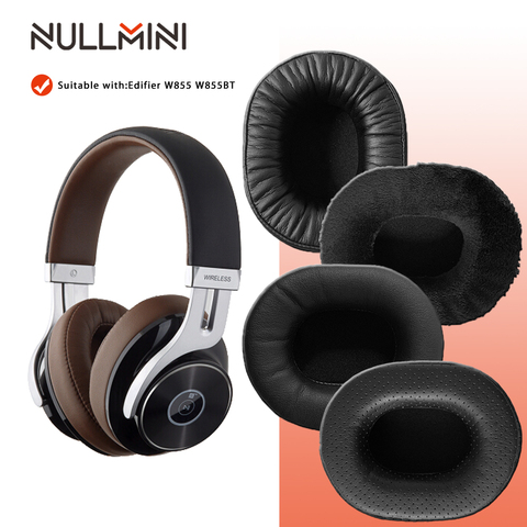 Null mini – oreillettes de remplacement pour Edifier W855, W855BT, écouteurs en mousse à mémoire de forme, avec manches en cuir épais ► Photo 1/6