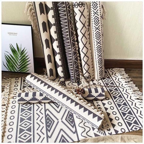 Coton doux gland maison tapis pour salon chambre décorer maison tapis plancher porte tapis nordique coton LinenArea tapis tapis ► Photo 1/6