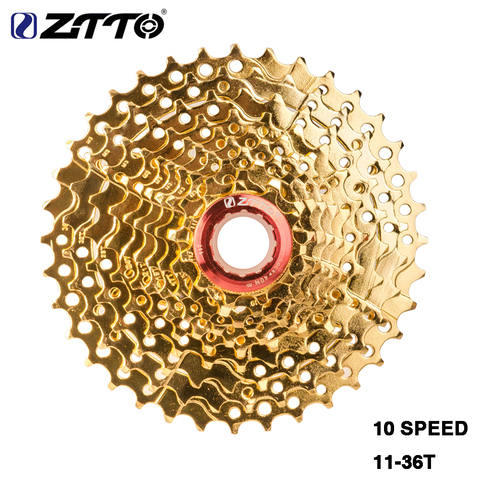 ZTTO vtt Cassette 10 vitesses volant 10 s 11-36 T roue libre dorée pour pièces de cyclisme M610 XT M785 SLX M670 pour XTR M975 K7 NX GX ► Photo 1/6