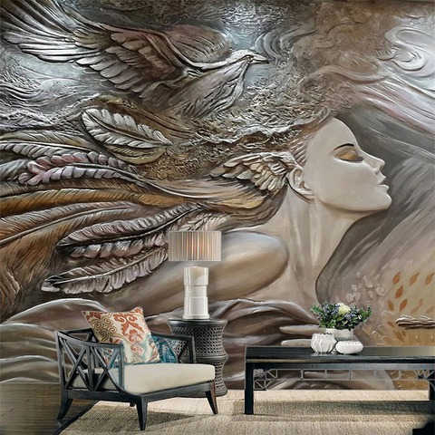 Papier peint Mural 3D, toute taille, décoration de paon, décoration artistique ► Photo 1/6