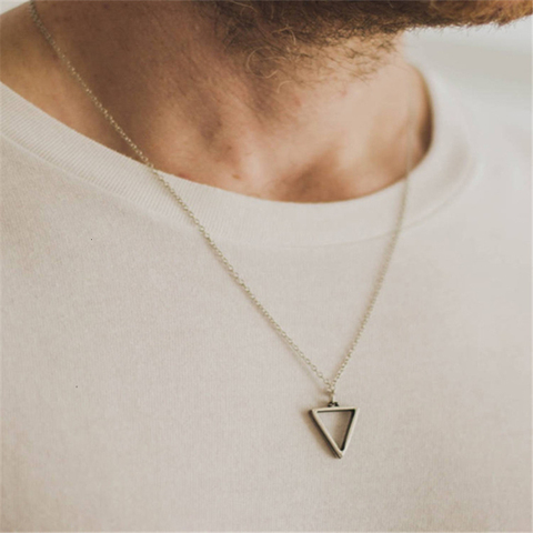 Collier avec pendentif en acier inoxydable pour homme, bijou de fête, cadeau, tendance ► Photo 1/3