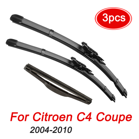 MIDOON-essuie-glace avant et arrière | Ensemble de balais d'essuie-glace pour Citroen C4 coupé 3 porte 2004-2010 1st génération, pare-brise 28 