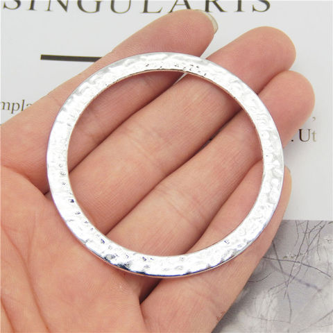GraceAngie – lot de 5 breloques rondes en argent 54mm, accessoire de fabrication de bijoux, connecteur suspendu, artisanat fait à la main, nouvelle collection ► Photo 1/4