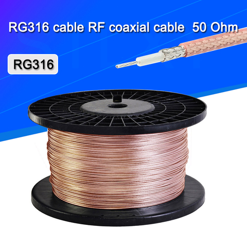 RG316 câble RF câble coaxial 2.5mm 50 ohms faible perte pour connecteur à sertir expédition rapide ► Photo 1/3