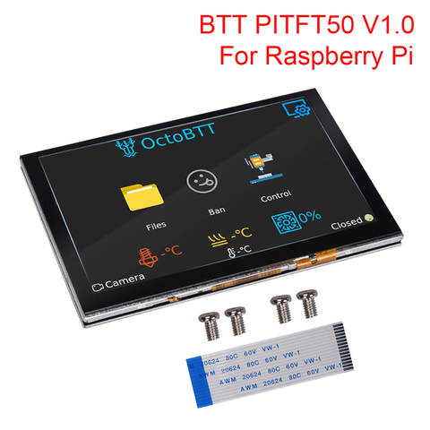 BIGTREETECH PITFT50 V1.0 écran tactile 5 pouces capacitif Octoprint LCD écran pour framboise Pi 4/3 3B +/2B 3D imprimante pièces TFT50 ► Photo 1/6