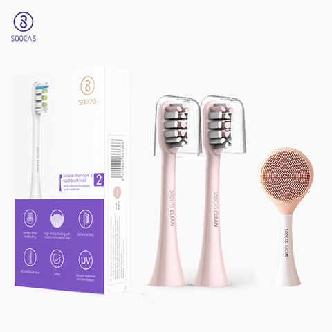 SOOCAS Replament brosse à dents tête et visage nettoyage brosse tête pour Soocas X1 X3 X3U X5 Sonic brosse à dents électrique ► Photo 1/6