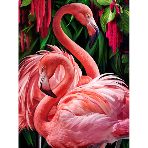 Peinture diamant thème flamand rose, broderie complète 5D avec animaux, perles carrées, image avec strass, mosaïque, cadeau, livraison directe ► Photo 1/6