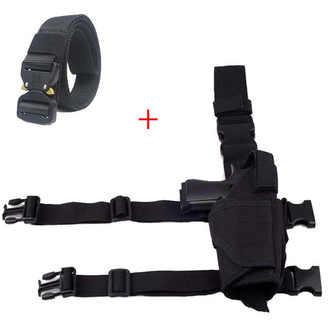 Étui en Nylon pour pistolet Airsoft de chasse, accessoires tactiques, étui de jambe, pochette ajustable, ceinture pour pistolet universel ► Photo 1/6